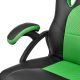 Ergonomická kancelárska stolička, čierna/zelená