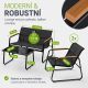 Moderný záhradný set, 2 kreslá, lavice a stôl, antracit
