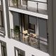Vertikálna markíza na balkón 100 x 228-316, ochrana proti UV