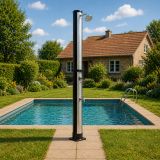 Vonkajšia solárna sprcha 40 l s dažďovou hlavicou a reguláci