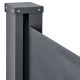 Výsuvná bočná zástena, 300 x 180 cm, tmavosivá
