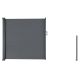 Výsuvná bočná zástena, 300 x 180 cm, tmavosivá