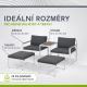 Moderný záhradný nábytok z kovu a polywoodu, 5 dielov, sivý