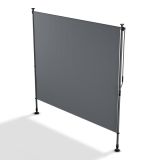 Zvislá markíza na balkón 200 x 228-316 cm, UV ochrana, sivá