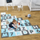 Detská puzzle podložka s písmenami a číslami 189x189 cm, mod