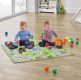 Detská puzzle podložka s motívom mesta, 9 dielov, EVA pena
