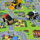 Detská puzzle podložka s motívom mesta, 9 dielov, EVA pena