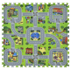 Detská puzzle podložka s motívom mesta, 9 dielov, EVA pena