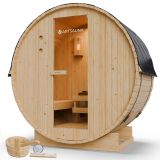 Fínska sudová sauna Ø 190 cm – vonkajšia, z masívu, 120 cm
