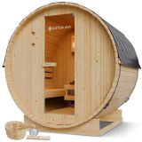 Fínska sudová sauna Ø 190 cm – vonkajšia, z masívu, 180 cm
