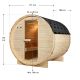 Fínska sudová sauna Ø 190 cm – vonkajšia, z masívu, 180 cm