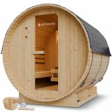 Fínska sudová sauna Ø 190 cm – vonkajšia, z masívu, 220 cm