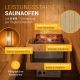 Fínska sudová sauna Ø 190 cm – s odpočivárňou, 220 cm