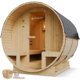Fínska sudová sauna Ø 190 cm – s odpočivárňou, 220 cm