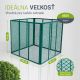 Záhradný kovový kompostér 450 l – zelený, vzdušný, odolný