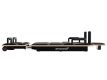 Skladací Pilates Reformer, 109 x 45 x 8 – 21 cm, čierny