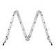 Skladací hliníkový rebrík 4,7 m, 16 priečok, nosnosť 150 kg