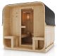Záhradná sauna cube pre 6 osôb s pecou 8 kW, s posedením