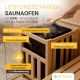 Rohová fínska sauna 150x150 cm 6 kW, LED, bezpečnostné sklo