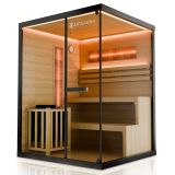 Domáca sauna pre 3 osoby 150 x 140 x 200 cm, čierna