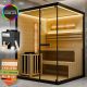 Domáca sauna pre 3 osoby 150 x 140 x 200 cm, čierna