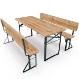 Pivný záhradný set s opierkami, skladací, 8 miest, 170 cm