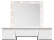 Kozmetický stolík s LED zrkadlom 110x140x40 cm, biely