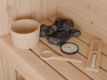 Záhradná sauna cube pre 6 osôb s pecou 9 kW, s posedením