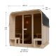 Záhradná sauna cube pre 6 osôb s pecou 9 kW, s posedením