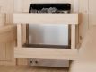 Záhradná sauna cube pre 6 osôb s pecou 9 kW, s posedením