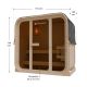 Záhradná sauna Cube pre 3 osoby s pecou 3,6 kW