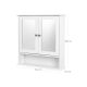 Kúpeľňová skrinka so zrkadlami 56×58 cm závesná biela
