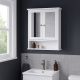 Kúpeľňová skrinka so zrkadlami 56×58 cm závesná biela