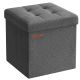 SONGMICS taburet 30×30 cm, úložný box, sivý
