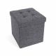 SONGMICS skladací taburet 38×38×38 cm, tmavo šedý, 40 l