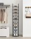 Regál na topánky SONGMICS 10 políc, sivý, 33×33×173 cm