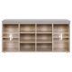 VASAGLE botník s lavicou a 10 priehradkami, dub,104×30×48 cm