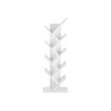 Dizajnová knižnica v tvare stromu, biela, 8 políc