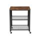 Priemyselný vozík, hnedý/čierny, 60 × 40 × 78 cm