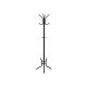 Kovový vešiak na oblečenie, 12 háčikov, čierny, výška 178 cm