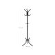 Kovový vešiak na oblečenie, 12 háčikov, čierny, výška 178 cm