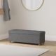 Lavica s úložným priestorom, tmavošedá, 110x38x40 cm