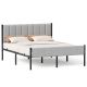 Manželská posteľ s čalúneným čelom, sivá, 207 x 161,5 cm