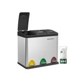 Odpadkový kôš na triedený odpad 24 l, nerez, 3 sekcie