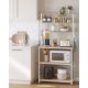 Kuchynská policová jednotka 80x40x167 cm, 6 políc, biely dub