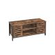 Rustikálny TV stolík s kovovým rámom 110x40x50 cm, hnedý