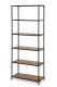 Kovový regál s policami v dekore dreva 77x185x35 cm