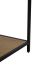 Kovový regál s policami v dekore dreva 77x185x35 cm