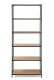 Kovový regál s policami v dekore dreva 77x185x35 cm
