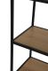 Kovový regál s policami v dekore dreva 77x185x35 cm
